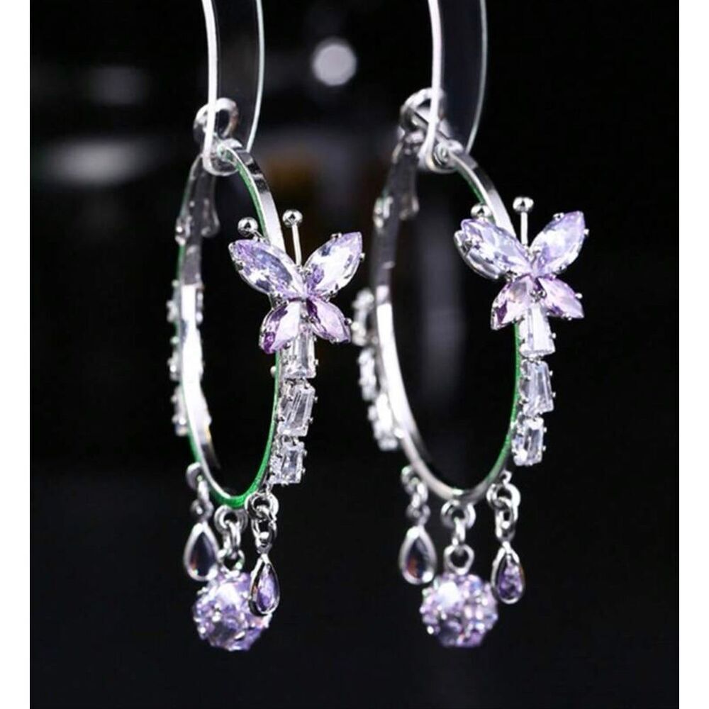 Butterfly Hoop Earrings